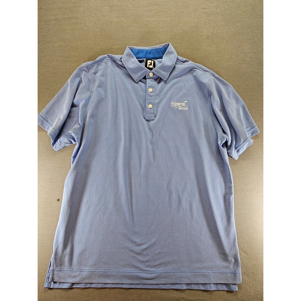 FootJoy Mens Golf Polo Shirt Large Blue Sevierville Golf Club FJ ProDry Logo
